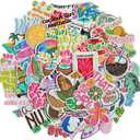 Harsgs Summer Iron on Patches, Summer Hawaii Holiday Embroidered Iron on/Sew on Patches Applique for Clothes, Dress, Hat, Jeans, DIY Accessories