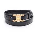 Celine Medium Triomphe Belt Leather Black, ONE SIZE