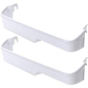 Sikawai 2 Pack 240337901 Refrigerator Door Bin Shelf Rack Replacement Parts Compatible With Frigi-daire Ken-more Door Retainer Rack Replaces AP2115858, 240337904, 240337905