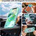 3 x JJL for iPhone Air Case with 2 Pack Screen Protectors, Compatible with MagSafe, Full Camera Protection, Slim Translucent Matte Magnetic Phone Cover for iPhone 17 Air, Teal