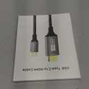 USB-C to HDMI Cable 6Ft [4K@60Hz] High-Speed USB Type C to HDMI 2.0 Braided Cord (Thunderbolt 3/4 Compatible) for iPhone 15 Series, MacBook Pro/Air, iPad Pro, Galaxy S8 to S23