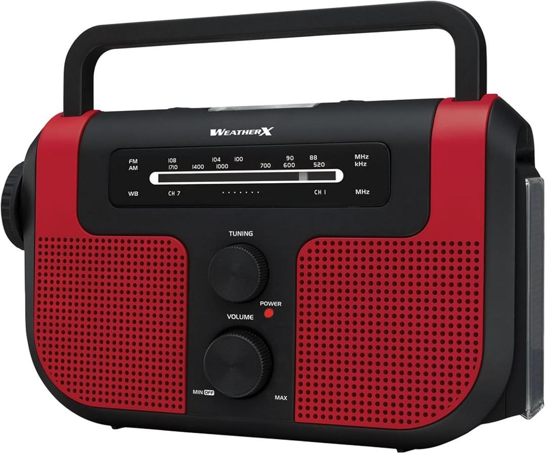 Weatherband AM/FM Radio with Flashlight, Lantern, and Phone Charger, WR383R