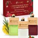 Car Air Freshener Hanging, 3 Pcs Christmas Tree, Christmas Wreath, Vanilla Bean Noel, Christmas Scent Air Fresheners Diffuser for Car, 45+ days Long Lasting Fragrance, 0.27 FL OZ/8ML