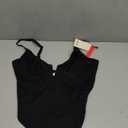 Popilush Shapewear Bodysuits for Women - Tummy Control Body Suits for Womens Deep V Corset Tops Thong Concert Outfits (Large, Black)