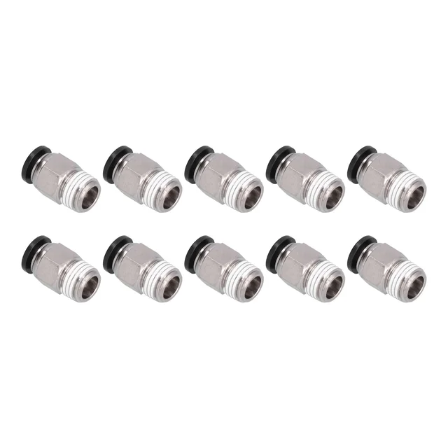 Quick Connect Air Hose Fittings Plug,Externally Pneumatic Quick Plug Trachea Connector Quick Pneumatic Connector Time-Tested Durability, 10 Pcs