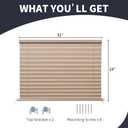 LUCKUP RV Blinds for Camper Window Blackout RV Shades Curtains 32" W x 24" L w/Aluminum Foil, RV Pleated Shades for Travel Trailer Window, Cappuccino