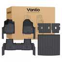 Vantio Floor Mats for Honda Passport 2026, Anti-Slip Custom Fit All Weather TPE Car Floor Liners with Trunk Cargo Mat, Backrest Protectors & Door Sill Guards