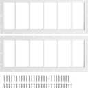 NeatiEase 2 Pack Shed Windows 10"x35", Transom Window Fixed Design with Tempered Glass for Playhouses, Sheds, Garage and Chicken Coops (White)