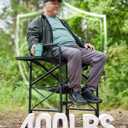 Aluminum Tall Camping Directors Chair 30.7" Seat Height, 400lbs Load