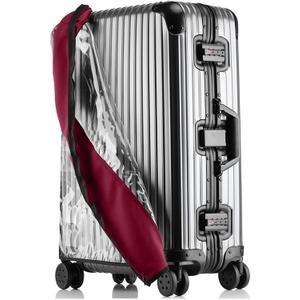 Transparent PVC Suitcase Cover, No Disassembly Required Clear Luggage Protector Suitcase Cover