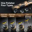 Cordless Mini Polisher,1/1.5/2Inch,DA&RO with 11 Variable Speed 2500-6000 RPM,2 * 2.3Ah Rechargeable Batteries,Car Detailing Micro Polisher