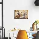 KREATIVE ARTS Coffee Bar Wall Art 16x24 Inch Kitchen Canvas Print Vintage Beans and Croissant Picture for Cafe Dining Room Coffee Station Rustic Home Decor