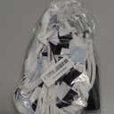 Aurelema Light up Black and White Checkered Flag Banner, 32.8 ft Racing Flags Plastic Race Checkered Pennant Banner with 8 Light Modes for Race Themed Party Decorations Supplies