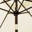 Blissun 7.5 ft Patio Umbrella, Yard Umbrella, Outdoor Market Umbrella with Push Button Tilt Crank (Creamy White)