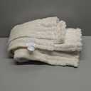 BEDELITE Fleece Throw Blanket for Couch - 300GSM Soft & Warm Fluffy Cream Blanket, Decorative and Giftable Striped Blankets for Women, Men, 50"x70"