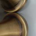 BESy Wall Mounted Toilet Paper Roll Holder Rustproof Tissue Paper Holder Bathroom Flexible Pivoting Handle Toilet Tissue Roll Holder, Antique Brass, Stainless Steel