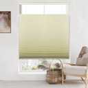 LazBlinds Top Down Bottom Up (TDBU) Cordless Cellular Shades, Blackout Light Blocking Honeycomb Shades Thermal Insulation Noise Reduction Blinds for Windows, 27" W x 64" H, Cream