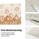 CXMEIFLY Fall Decor Pillow Covers 18x18 Inch Set of 2 Autumn Burnt Orange Pumpkin Print Throw Pillows for Couch Thanksgiving Harvest Indoor Outdoor Decorative Cushion Case for Sofa Bed Decorations