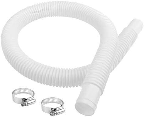 Ximoon 1-1/4 Inch x 3 Foot Long White Above Ground Pool Flex Connection Hose Filter or Suction
