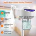 Professional Nano Ionic Facial Steamer on Wheels with Ozone Function, Standing Face Steamer for Deep Pore Care, Hydration, Home Spa & Salon Use