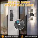 18.3 Inches Dusk to Dawn Outdoor Lighting,Up and Down Exterior Light Fixtures with 4 * 7W LED Bulbs,Waterproof Modern Long Outdoor Wall Light,Black Outdoor Porch Light for House,Garage,Patio