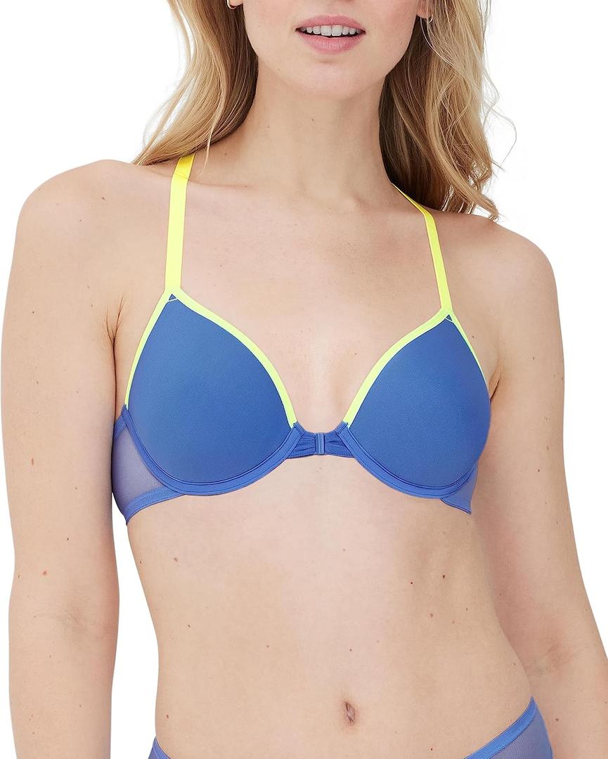 Skarlett Blue Women's Spellbound Front Close Spacer Bra 328212, 30DDD, Pool Party/Aloe