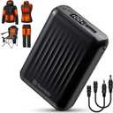 18400mAh Heated Vest Battery Pack 7.4V Fast Charging Rechargeable Heated Jacket Battery Pack with Digital Display Adapter Cable for ORORO Venustas GOTOBI Weamest TODWARM Arris Glaais Topdot