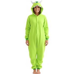 Adult Onesie Animal Pajamays Sleepwear Christmas Costumes Unisex One Piece Cosplay Suit for Women and Men (Green, L)