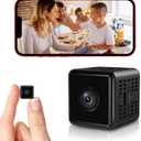 Hidden Camera,1080P WiFi Spy Camera - with Night Vision & Motion Detection, Wireless Indoor Security Camera for Pet/Baby/Nanny, App Live Feed, Smallest Smart for Home Monitoring (Black)