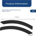 2PCS Car Wheel Tire Eyebrow Strips, Silicone Anti Fender Potector, Universal Fender Flare Arch Lip Trim Strips, Self Adhesive Body Edge Protector, for Most Cars (Black)