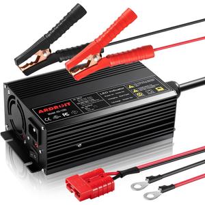 14.6V 50A LifePO4 Battery Charger Trickle Charger Smart Charger and Maintainer for 12V LiFePO4 Lithium-Iron Deep Cycle Rechargeable Batteries and Battery Desulfator