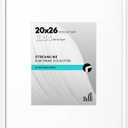 Americanflat 20x26 Picture Frame with Polished Plexiglass - Use as 11x14 Frame with Mat or Display 20x26 Photo Without Mat - Streamline Collection - Thin Border Picture Frames for Wall - White