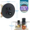 Round Digital Display Shower Valve 2 Way Shower Mixing Valve Concealed Installation Can Use All the Time Matte Black