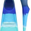 Gintenco Swim Fins, Kids Swim Training Fins for Lap Swimming, Travel Size Flippers with Mesh Bag, Silicone Swimming Fins for Kids Teens Adults Women Men (S(KIDS 2-3/ US Women 3-5), CH02)