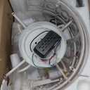 LEDIARY Caged Ceiling Fan with Light and Remote, 16in Small Low Profile Ceiling Fans with Lights, 6 Speed and Reversible Farmhouse Flush Mount Ceiling Fan for Bedroom, Kitchen, Living room (White and Gold)