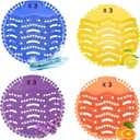 12-Pack Urinal Screen Deodorizer Mat, urinal cake 4 Fresh Scents, Anti-Splash Design for Commercial Bathrooms