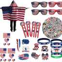 2026 World Cup Fan Accessories Kit 79PCS, Soccer Support Gear Set for Enthusiasts, Flag, GlassesWristbandFacial maskBreastpin& Decals, for Watch Party & Stadium Events (75Pcs+4Pcs Glasses)