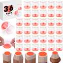 36pcs Chair Leg Floor Protectors Silicone Covers for Hardwood to Protect Floors Felt Bottom, Non-Slip Protector Orange Pads Caps to Scratches and Reduce Noise, Free Moving Leg Covers