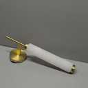 Alabaster Wall Sconce Light LED 3000K Modern Brass Wall Sconces with Natural Stone Shade, Indoor Wall Lights for Bathroom, Bedroom, Hallway (Single Head), 12 inches x 12 inches x 19 inches