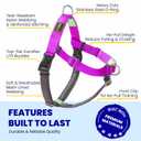 Freedom No Pull Dog Harness, Easy Walker, Front and Back Clips, Stop Pulling with 2 Stainless D-Rings, Sewn-in Instructions Tags for Easy Use, for Small Dogs Weight 20-30 lbs (Purple, Small)