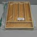 Silverware Organizer Kitchen Drawer Organizer Utensil Organizer Bamboo Silverware Holder Cutlery Organizer in Drawer Flatware Organizer Tray(5 slots, Natural