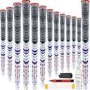 SAPLIZE Cross Cord Golf Grips Set of 13 Grips with Tape or Full Regripping Kit, Std/Mid/Jumbo, Low Taper Design, Multi-compound Hybrid, Anti-Slip Golf Club Grips, CL03 Series