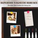 4 THOUGHT Large Magnetic Chalk Board 48" x 36", Rustic Brown