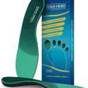 Walkhero Arch Support Inserts - Plantar Fasciitis Insoles for Women and Men, Flat Foot Inserts to Relieve Foot Pain and Fatigue (Mens 5-5 1/2 | Womens 7-7 1/2 Green)