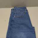 Allimy Women's High Waisted Straight Ankle Wide Leg Ripped Jeans Frayed Hem Stretchy Capri Denim Pants, Size 6