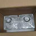 2Pack 25 oz Glass Bottles with Lid 750 ml Clear Empty Bottles with Cork Square Glass Bottle with Cap for Liquor Vodka Brandy Whiskey Beer Water Soda