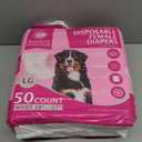 American Kennel Club Female Dog Wrap, Disposable Diapers with Wetness Indicator, Large, 50 Count (LG Waist Size 18 - 27 in)