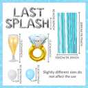 JeVenis Silver Blue Last Splash Bachelorette Party Decorations Coast Beach Bridal Shower Decorations Last Toast Bachelorette Decorations Bridal Shower