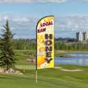 Local Raw Honey Feather Flag for Business Advertising 6 FT Swooper Flag for Storefronts Retailers Shops Food Trucks Events and Fairs (Flagpole Not Included)