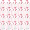 Paterr 20 Pack Plastic Clear Tote Bags 10 x 10 x 4 Inch Stadium Approved Gift Bag with Handles for Women Sports Work Travel (Rose Gold)